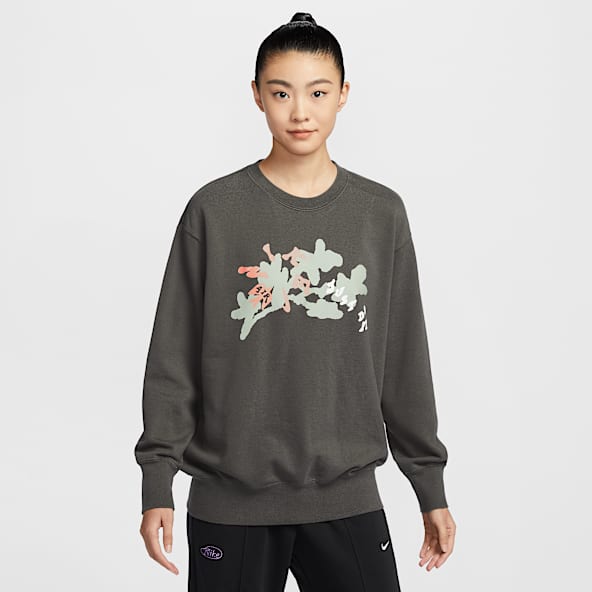 NIKEナイキスウッシュ刺繍ロゴカレッジバスケプルオーバー
